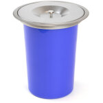 Poubelle encastrable sur le plan de travail recycle, 1 bac extractible 7 litres, acier inoxydable et ...