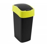 Poubelle a fleches curver 25l / noir / jaune