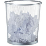 Poubelle métal maille corbeille à papier bureau chambre treillis métallique 26 cm ø, hauteur 27, 5 cm, ... Poubelle métal maille corbeille à papier bureau chambre treillis métallique 26 cm ø, hauteur 27, 5 cm, ...