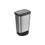 Mhome - poubelle à pédale 40 litres avec fermeture amortissante 39x29x63, 5cm couleur argent / noir mondex ... Mhome - poubelle à pédale 40 litres avec fermeture amortissante 39x29x63, 5cm couleur argent / noir mondex ...