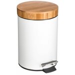Poubelle  pdale en bambou natureo - 3 l