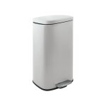 Spirella - poubelle  pdale de cuisine grande capacit acier akira 50l blanc mat
