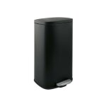 Spirella - poubelle  pdale de cuisine grande capacit acier akira 50l noir mat