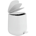 Poubelle de salle de bain avec p�dale davos, noir mat, 5 l, wenko