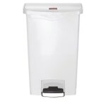 Poubelle � p�dale slim jim 50 l blanc rubbermaid