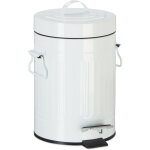 Poubelle à pédale vintage, poubelle à déchets pour la cuisine ou la salle de bain, en métal, blanc, 3 ... Poubelle à pédale vintage, poubelle à déchets pour la cuisine ou la salle de bain, en métal, blanc, 3 ...