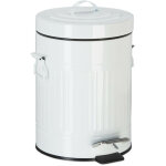 Poubelle à pédale vintage, poubelle à déchets pour la cuisine ou la salle de bain, en métal, blanc, 5 ... Poubelle à pédale vintage, poubelle à déchets pour la cuisine ou la salle de bain, en métal, blanc, 5 ...