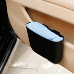 Poubelle pour petite voiture bote de rangement (couleur: noir) double usage, matire plastique facile ...