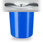 Poubelle plan de travail, 5 l, encastrable, dchets organiques, avec couvercle en inox, hxd 23 x 24 cm, ...
