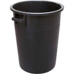 Ics - poubelle en pvc 100 litres cm 52x66 h empilable sans couvercle couleur noire usage agricole