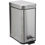 5five simply smart - poubelle rectangulaire soft close inox 5l - 5five 5five simply smart - poubelle rectangulaire soft close inox 5l - 5five