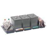 Poubelle s�lective pour caisson de 1200 mm - contenance : 47 l - d�cor : gris - hauteur : 303 mm - largeur ...