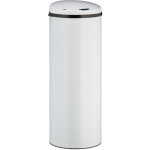 Poubelle avec senseur 50l, ronde, en acier inox, gros couvercle lectrique, automatique, hxd 80 x 30 ...
