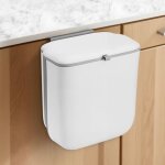 Poubelle suspendue sous �vier, 10 l, avec couvercle anti - odeurs, pliable, id�ale pour la salle de bain, ...