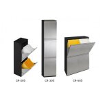 Poubelle de tri - inox - différentes tailles divers contenant de 2 inox avant 316x895x250mm Poubelle de tri - inox - différentes tailles divers contenant de 2 inox avant 316x895x250mm