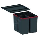 Franke - poubelle tri s�lectif - poubelle encastrable easysort 450 - 1 - 2 121. 0494. 150