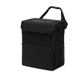 Poubelle de voiture avec couvercle anti - fuite - 3 poches de rangement � suspendre - sac poubelle �tanche ...