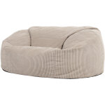 Icon - pouf canap en velours ctel 'soul', xxl pouf de salon deux places gant, 160cm x 140cm, beige ...