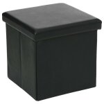 Pouf & coffre de rangement  lounge  38cm noir