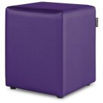 Happers - pouf cube similicuir lilas 1 unit� lilas