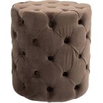 Tabouret drancy velours marron fonc� m