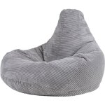 Pouf fauteuil en velours ctel dalton, poufs de salon pour adultes, gris, oeko - tex - icon