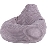 Pouf fauteuil velours c�tel� pour enfants dalton, pouf de chambre, lavande violet, oeko - tex - icon