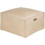 Beliani - pouf de type ottoman de forme rectangulaire 50 x 50 x 30 cm en coton noir et blanc avec motif ...