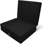Beautissu - pouf pliable campix - matelas pliant de voyage noir, 195x80x10 cm