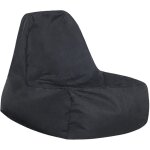 Pouf poire noir en polyester � billes en polystyr�ne 200 l housse amovible siesta