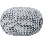 Beliani - pouf rond en coton gris clair  billes de polystyrne coussin d'intrieur conrad