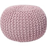 Beliani - pouf rond en coton rose  billes de polystyrne accessoire d'intrieur doux conrad
