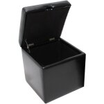 Hhg - pouf tabouret cube - coffre onex, cuir, 45x44x44cm, noir Hhg - pouf tabouret cube - coffre onex, cuir, 45x44x44cm, noir
