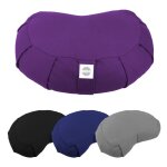 Pouf, zafu, coussin de méditation, yoga - demi - lune - 44 x 27 x 13 cm - prune - vivezen Pouf, zafu, coussin de méditation, yoga - demi - lune - 44 x 27 x 13 cm - prune - vivezen