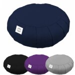 Vivezen - pouf, zafu, coussin de méditation, yoga - rond - 38 x 38 x 13 cm - bleu Vivezen - pouf, zafu, coussin de méditation, yoga - rond - 38 x 38 x 13 cm - bleu