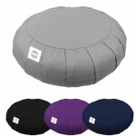 Vivezen - pouf, zafu, coussin de méditation, yoga - rond - 38 x 38 x 13 cm - gris Vivezen - pouf, zafu, coussin de méditation, yoga - rond - 38 x 38 x 13 cm - gris