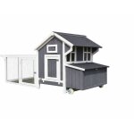 Poulailler en bois pour jardin ext�rieure 207x100x88cm cage canard avec nichoir mod�le franzi