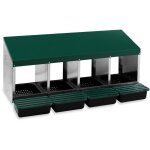 Poulailler direct - pondoir poule 4 nichoirs avec fond plastique - gaun