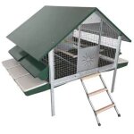 Poulailler pour poules pondeuses 100125 ropet toit vert foncé Poulailler pour poules pondeuses 100125 ropet toit vert foncé
