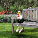Poule d�coration jardin, statues de poulet jardin d�coration, poulet en r�sine dr�le d�coration de jardin ...