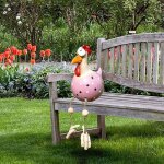 Poule d�coration jardin, statues de poulet jardin d�coration, poulet en r�sine dr�le d�coration de jardin ...