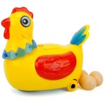 Poule �lectrique pondant des ?ufs jouet enfant avec lumi�re et musique, jouet interactif marche et sons ...
