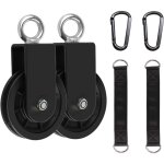 Poulie pour cable, poulie musculation avec sangle de suspension et mousqueton poulie de levage pivotant ...