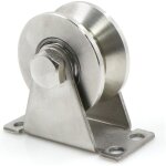 Poulie de renvoi en acier inoxydable, galet de guidage pour c�ble, galets � gorge en v, galet silencieux ...