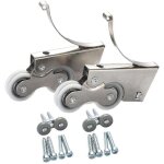 Poulie silencieuse en acier inoxydable / alliage de titane deux roulettes pour porte de garde - robe ...