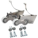 Poulie silencieuse en acier inoxydable / alliage de titane deux roulettes pour porte de garde - robe ...