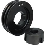 Poulie spa 2 gorges dp 125mm arbre 14mm moyeu 1610