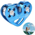 Poulie tandem speed ??double trolley sauvetage escalade double poulie avec roulement  billes rock / ...