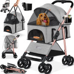 Poussette 2en1 buggy pour chien bo�te pour chien sac de transport pliable pliable jusqu'� 20 kg animaux ...