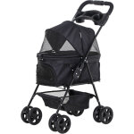 Poussette buggy pliable chien chat panier rangement porte - gobelets tissu 300d oxford impermable 4 ...